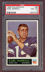 1965 Philadelphia Football #065 Earl Morrall Lions PSA 8 NM/MT 522716