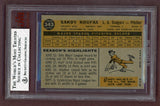 1960 Topps Baseball #343 Sandy Koufax Dodgers BVG 5.5 EX+ 522725