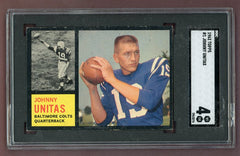 1962 Topps Football #001 John Unitas Colts SGC 4 VG-EX 522727