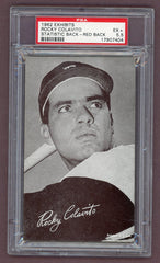 1962 Stat Back Exhibits Rocky Colavito Tigers PSA 5.5 EX+ 522729