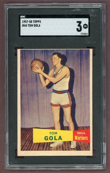 1957 Topps Basketball #044 Tom Gola Warriors SGC 3 VG 522753