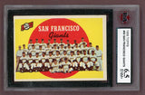 1959 Topps Baseball #069 San Francisco Giants Team KSA 6.5 EX-MT+ 522763