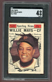 1961 Topps Baseball #579 Willie Mays A.S. Giants SGC 4 VG-EX 522773