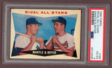 1960 Topps Baseball #160 Mickey Mantle Ken Boyer PSA 4 VG-EX 522776