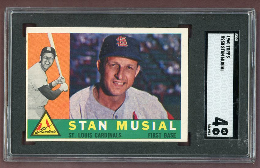 1960 Topps Baseball #250 Stan Musial Cardinals SGC 4 VG-EX 522777