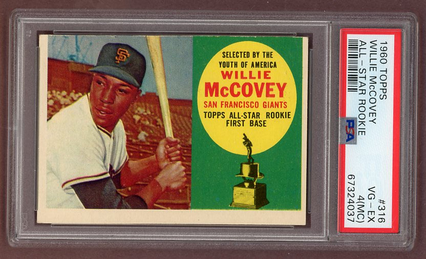 1960 Topps Baseball #316 Willie McCovey Giants PSA 4 VG-EX mc 522778