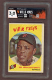 1959 Topps Baseball #050 Willie Mays Giants HGA 3 VG 522783