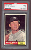 1961 Topps Baseball #300 Mickey Mantle Yankees PSA 3 VG 522787