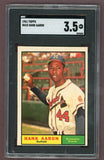 1961 Topps Baseball #415 Hank Aaron Braves SGC 3.5 VG+ 522791