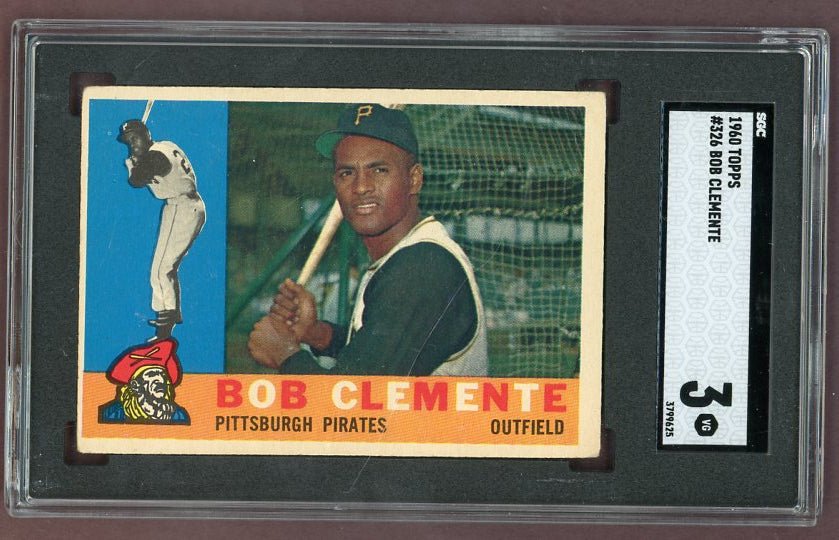 1960 Topps Baseball #326 Roberto Clemente Pirates SGC 3 VG 522794