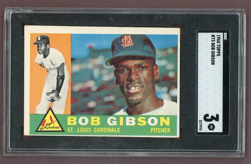 1960 Topps Baseball #073 Bob Gibson Cardinals SGC 3 VG 522795