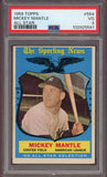 1959 Topps Baseball #564 Mickey Mantle A.S. Yankees PSA 3 VG 522860