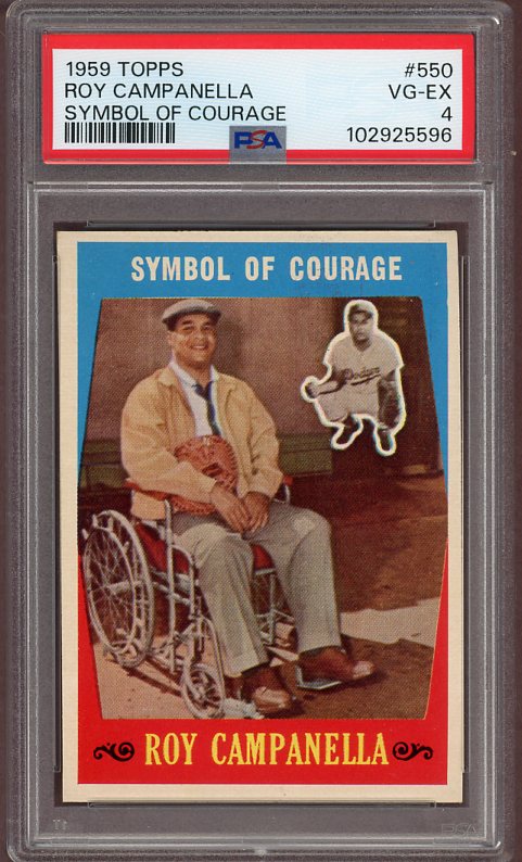 1959 Topps Baseball #550 Roy Campanella Dodgers PSA 4 VG-EX 522861