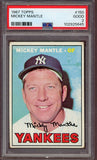 1967 Topps Baseball #150 Mickey Mantle Yankees PSA 2 GD 522864