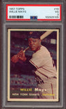 1957 Topps Baseball #010 Willie Mays Giants PSA 3 VG 522868