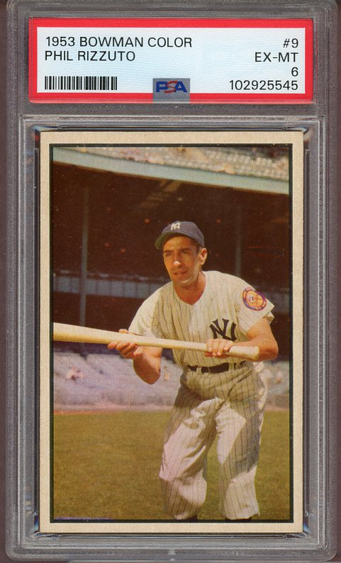 1953 Bowman Color Baseball #009 Phil Rizzuto Yankees PSA 6 EX-MT 522870