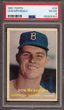 1957 Topps Baseball #018 Don Drysdale Dodgers PSA 4 VG-EX 522882