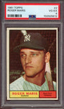 1961 Topps Baseball #002 Roger Maris Yankees PSA 4 VG-EX 522897