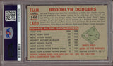 1956 Topps Baseball #166 Brooklyn Dodgers Team PSA 4 VG-EX Gray 522932