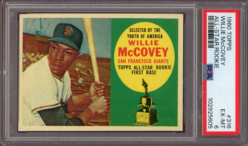 1960 Topps Baseball #316 Willie McCovey Giants PSA 6 EX-MT 522939