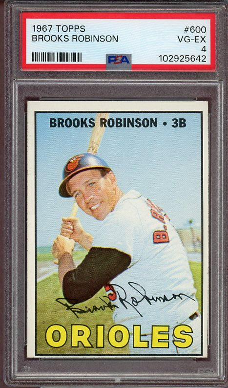 1967 Topps Baseball #600 Brooks Robinson Orioles PSA 4 VG-EX 522946