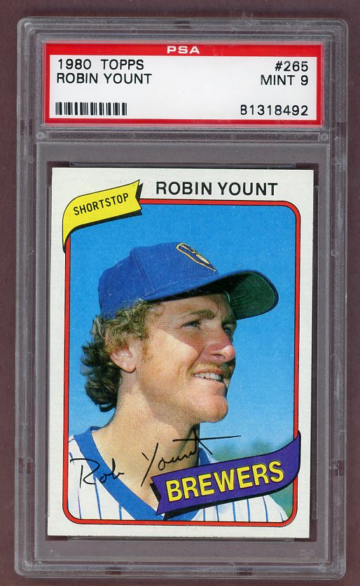 1980 Topps Baseball #265 Robin Yount Brewers PSA 9 MINT 522995