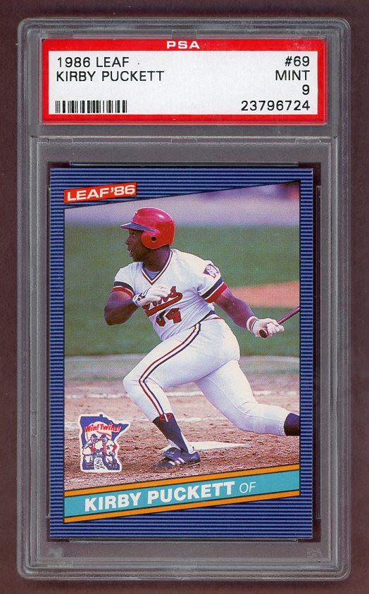 1986 Leaf #069 Kirby Puckett Twins PSA 9 MINT 522999