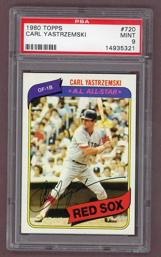 1980 Topps Baseball #720 Carl Yastrzemski Red Sox PSA 9 MINT 523024