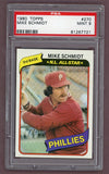 1980 Topps Baseball #270 Mike Schmidt Phillies PSA 9 MINT 523029