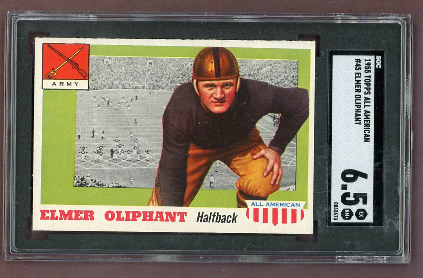 1955 Topps Football #045 Elmer Oliphant Army SGC 6.5 EX-MT+ 523033