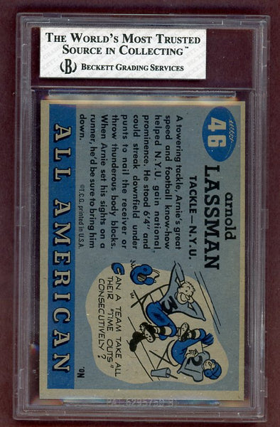 1955 Topps Football #046 Arnie Lassman NYU BVG 7 NM 523034