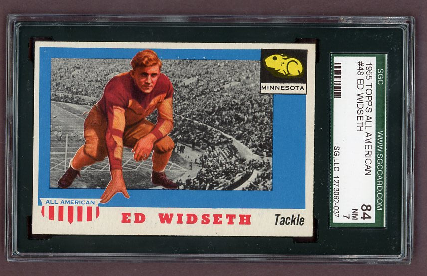 1955 Topps Football #048 Ed Widseth Minnesota SGC 7 NM 523036