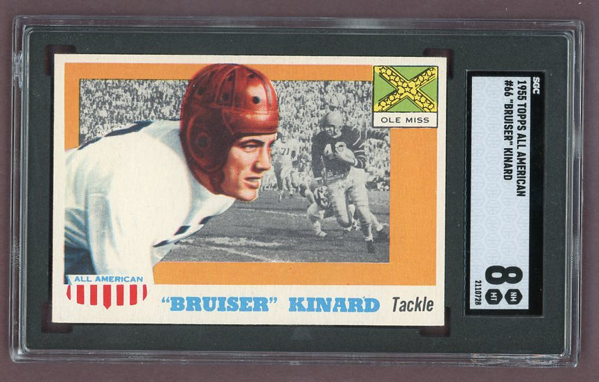 1955 Topps Football #066 Bruiser Kinard Ole Miss SGC 8 NM/MT 523048