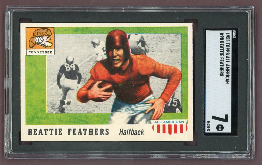 1955 Topps Football #098 Beattie Feathers Tennessee SGC 7 NM 523096
