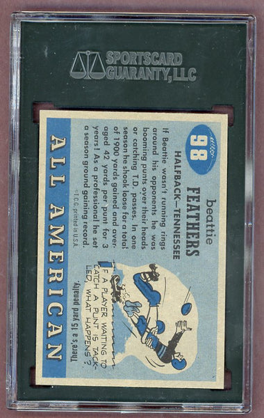 1955 Topps Football #098 Beattie Feathers Tennessee SGC 7 NM 523096