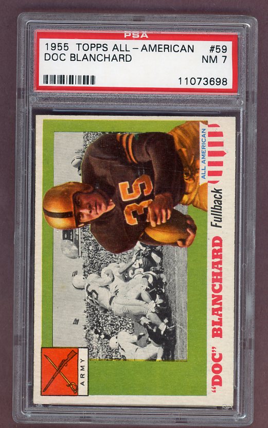 1955 Topps Football #059 Doc Blanchard Army PSA 7 NM 523103