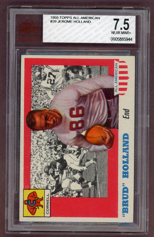 1955 Topps Football #039 Brud Holland Cornell BVG 7.5 NM+ 523107