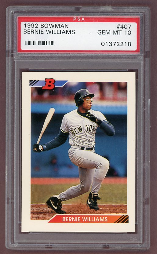 1992 Bowman #407 Bernie Williams Yankees PSA 10 GEM MINT 523262