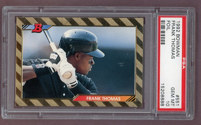 1992 Bowman #551 Frank Thomas White Sox PSA 10 GEM MINT Foil 523279