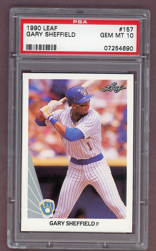 1990 Leaf #157 Gary Sheffield Brewers PSA 10 GEM MINT 523283