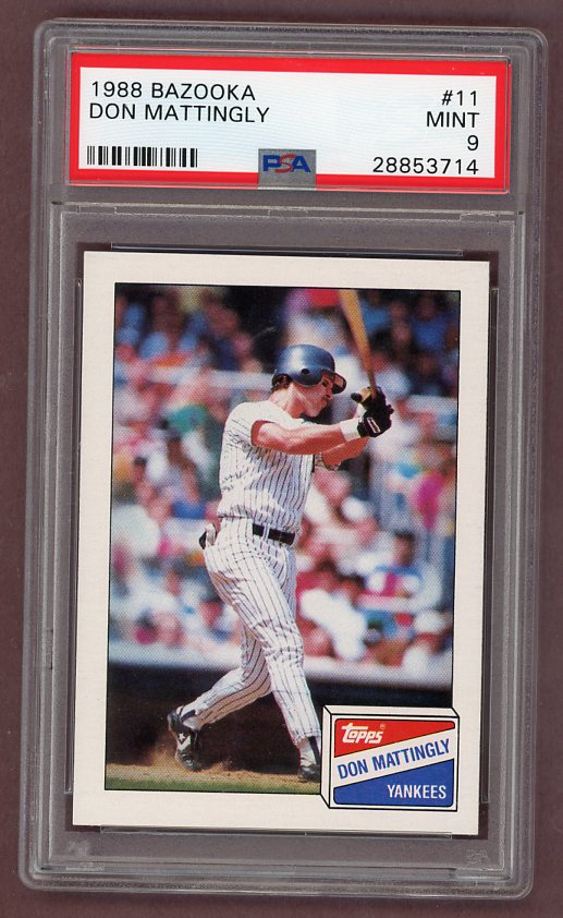 1988 Bazooka #011 Don Mattingly Yankees PSA 9 MINT 523332