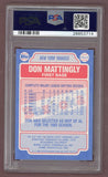 1988 Bazooka #011 Don Mattingly Yankees PSA 9 MINT 523332