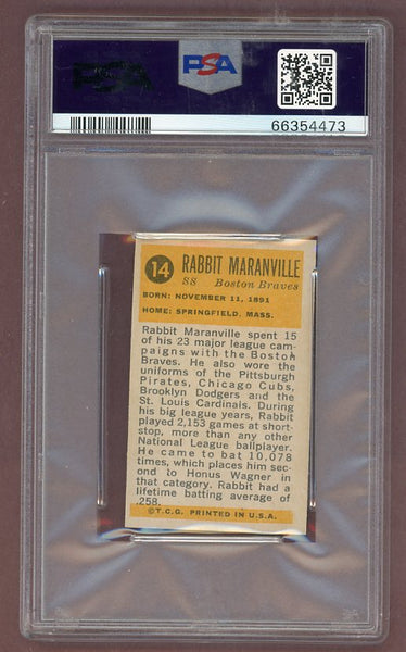 1963 Bazooka ATG #014 Rabbit Maranville Braves PSA 8 NM/MT 523361