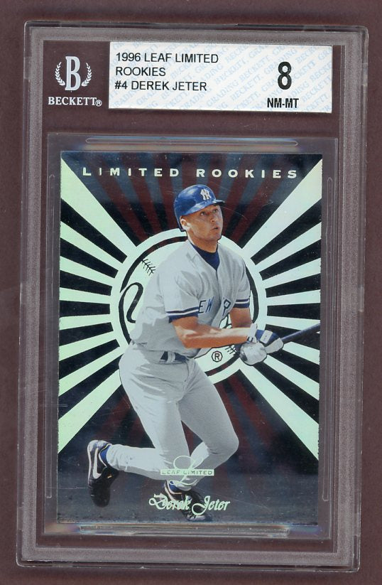 1996 Leaf Limited #004 Derek Jeter Yankees BVG 8 NM/MT 523392