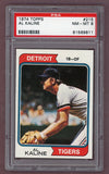 1974 Topps Baseball #215 Al Kaline Tigers PSA 8 NM/MT 523453