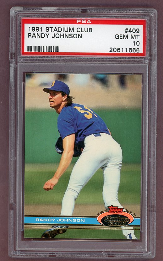 1991 Stadium Club #409 Randy Johnson Mariners PSA 10 GEM MINT 523464