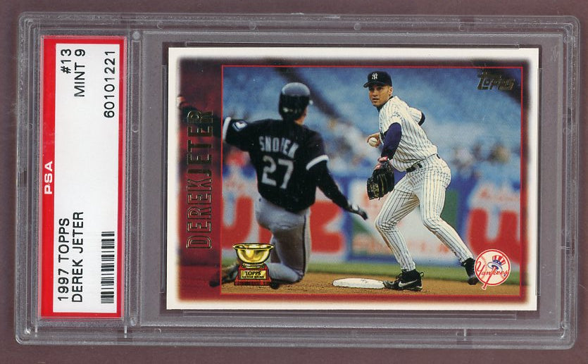 1997 Topps #013 Derek Jeter Yankees PSA 9 MINT 523467