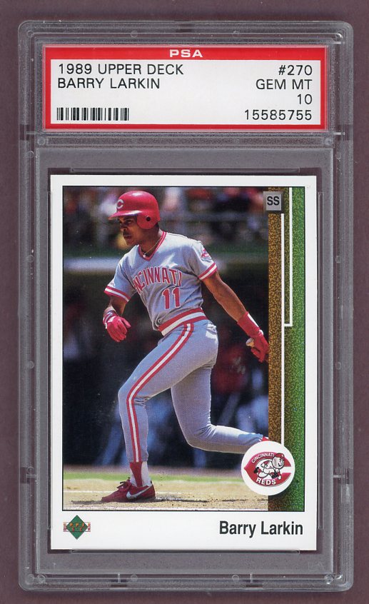 1989 Upper Deck #270 Barry Larkin Reds PSA 10 GEM MINT 523474