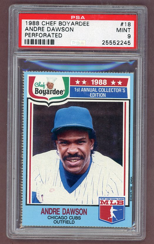 1988 Chef Boyardee #018 Andre Dawson Cubs PSA 9 MINT 523509