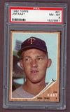 1962 Topps Baseball #021 Jim Kaat Twins PSA 8 NM/MT 523515